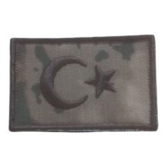 KAMUFLAJ TÜRK BAYRAĞI CIRTLI  NAKIŞ ARMA/PATCH/ PEÇ MODEL