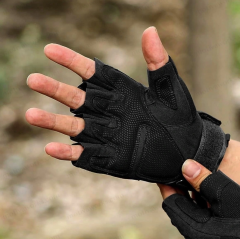 Taktik Combat MW526S Siyah FlexShield 511 Model Motosiklet Operasyon Outdoor Sport Korumalı Yarım Parmaksız Eldiven